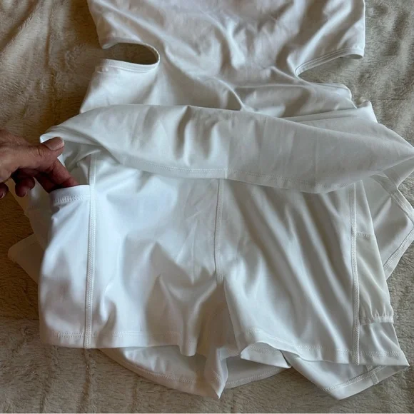 NWOT Free People One More Serve Skortsie Tennis Dress Onesie, M - Picture 6 of 10